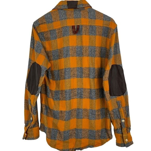 Maroon Bells Mens Campfire Shirt Size S Aspen Gold Check Long Sleeve Outdoor - Picture 5 of 12